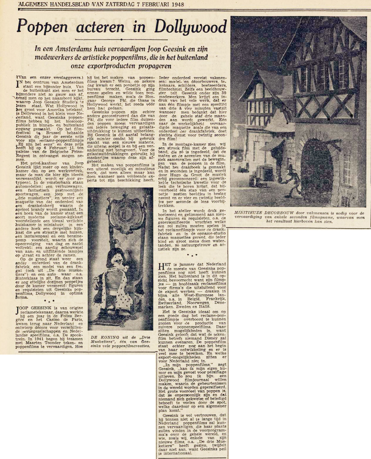 Bron: Algemeen Handelsblad, 7 februari 1948