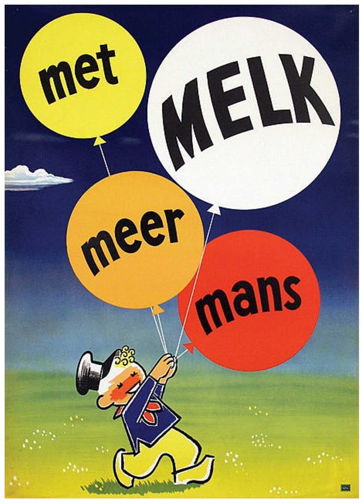Advertentie/Poster voor melk (1960)