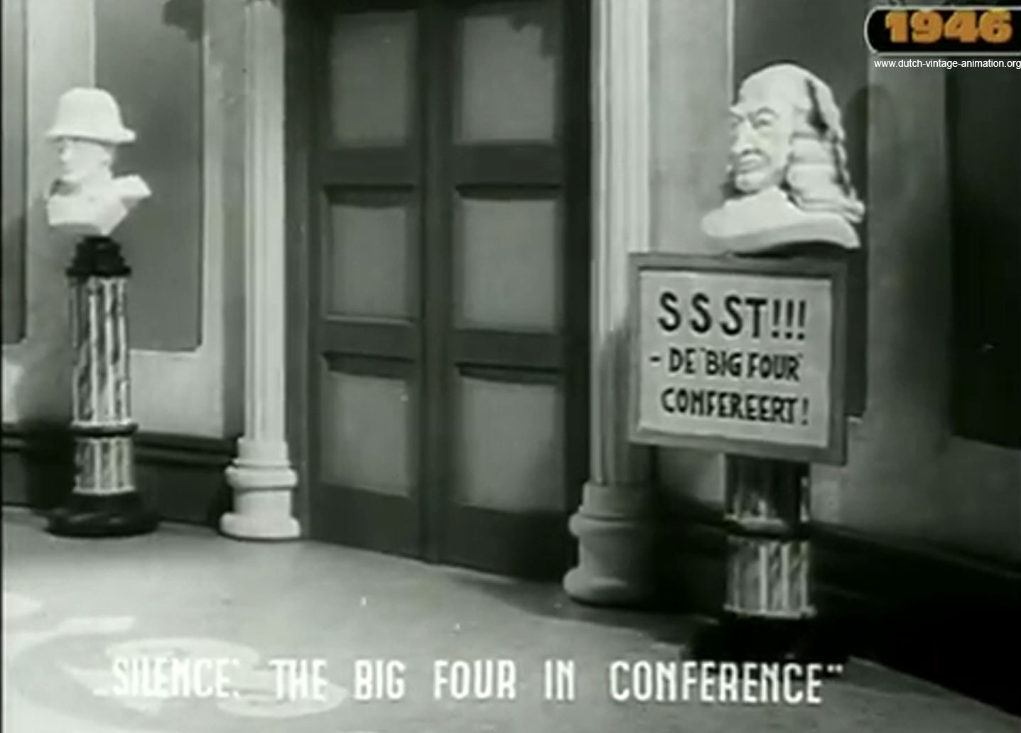 Still from The Big Four in Conference (1946)